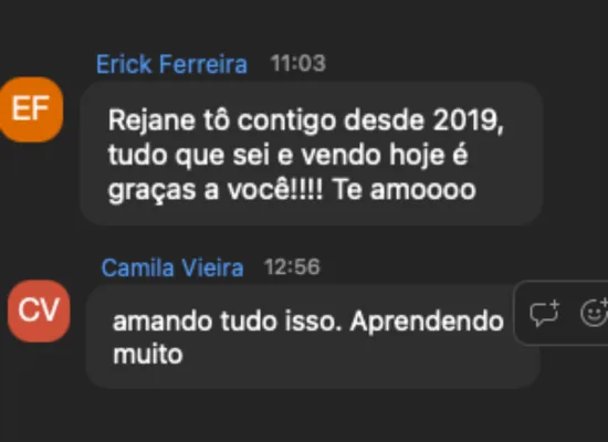 Depoimento de aluna