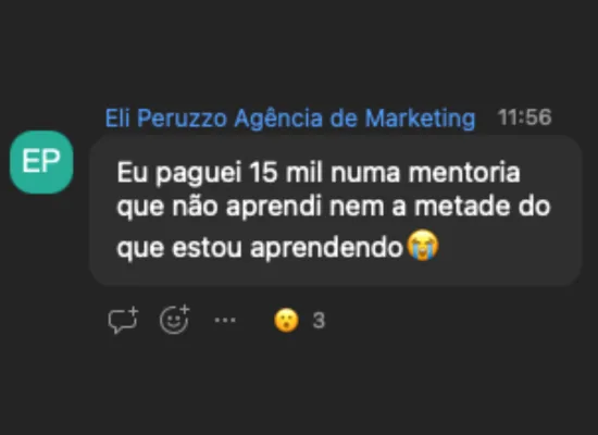 Depoimento de aluna